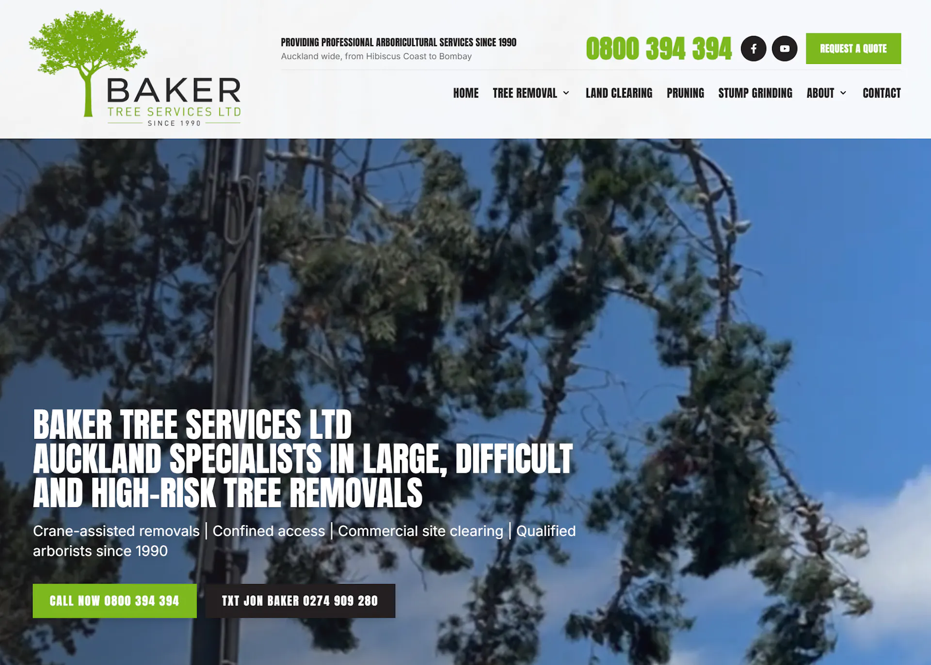 service and lead generation website