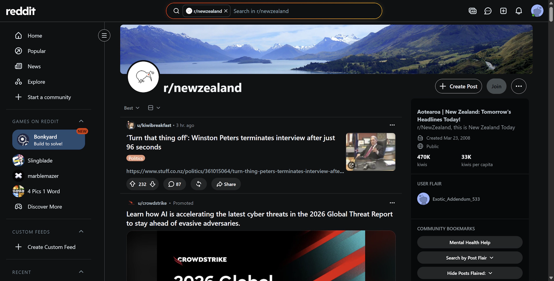 sub reddit community