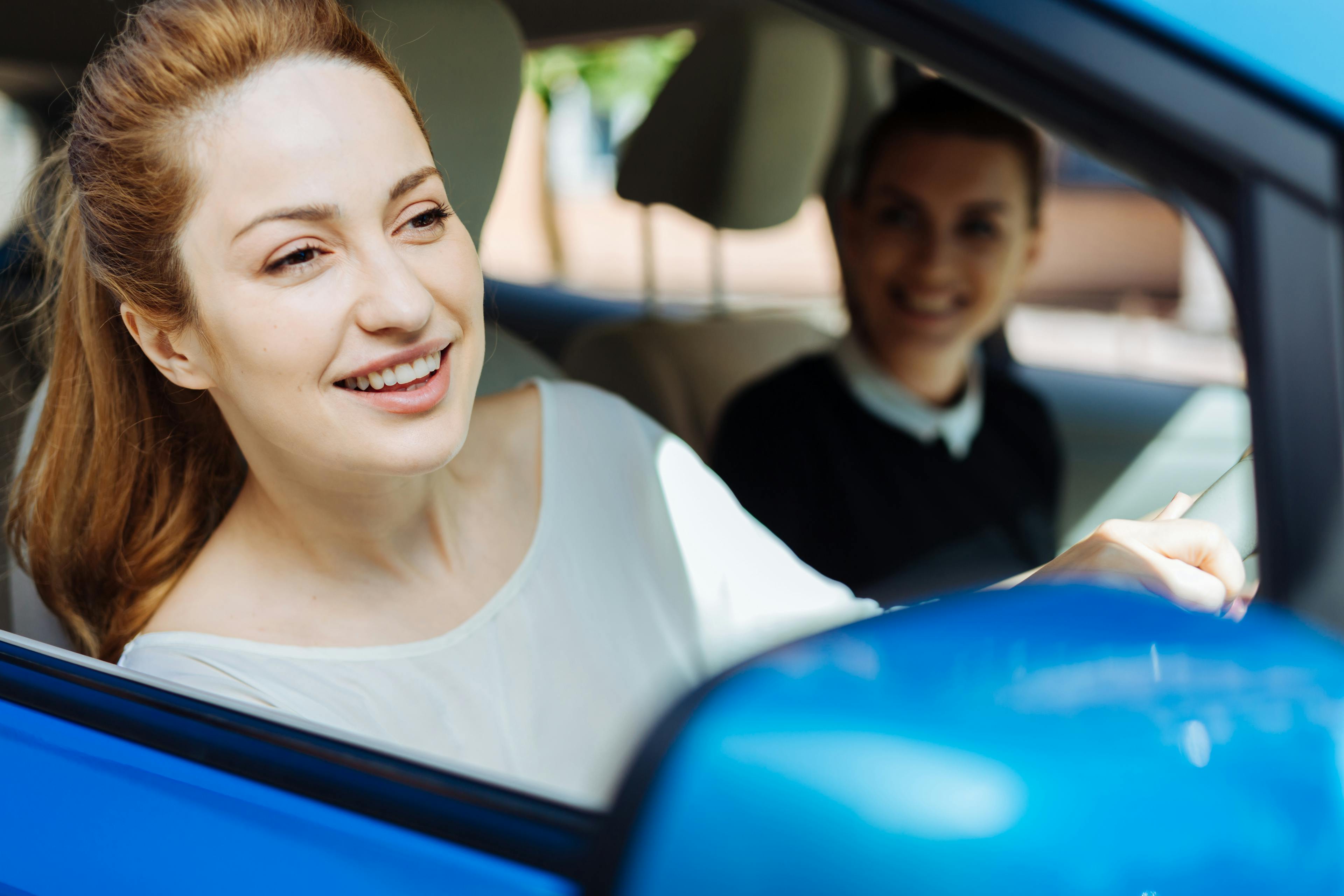 ADI implementing her driving instructor training with learner