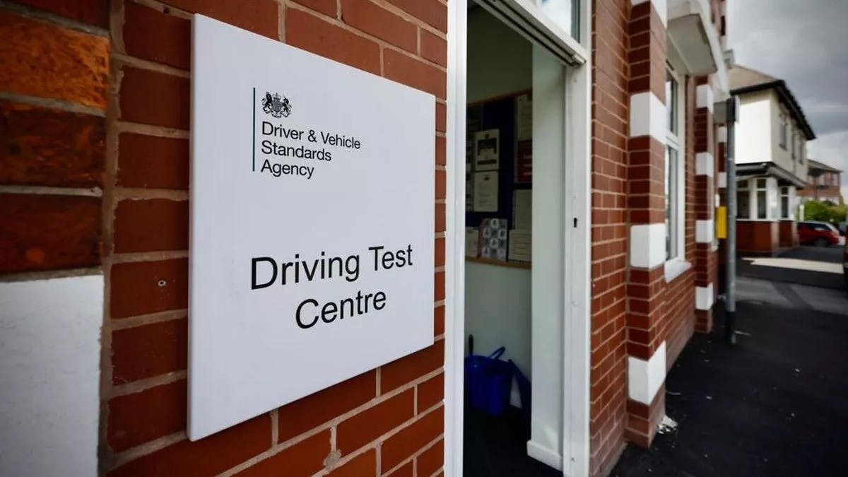 The entrance of a driving test centre in the UK