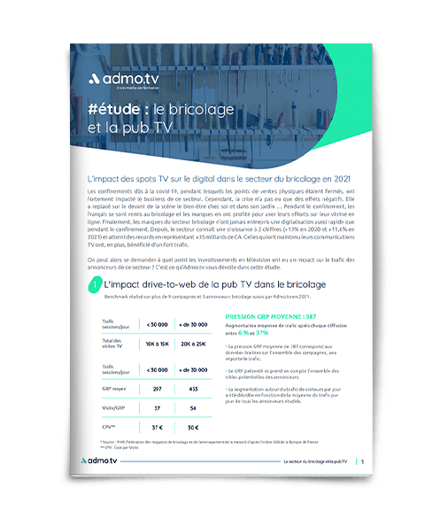 Ebook secteur bricolage et la pub TV