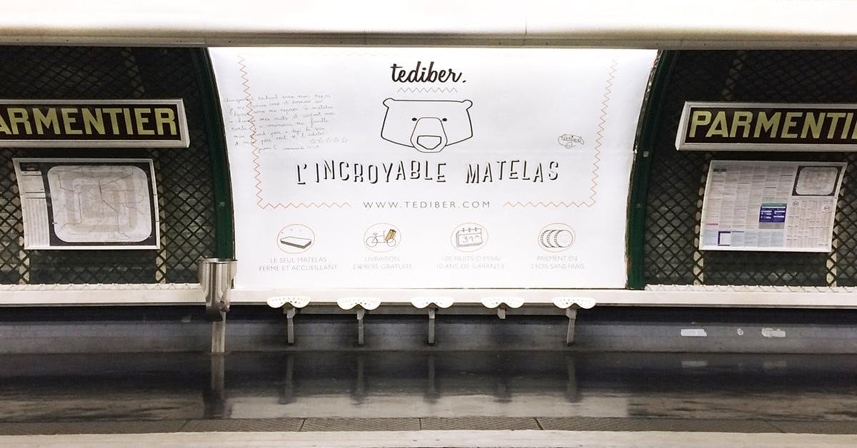 Campagne d'affichage metro Tediber