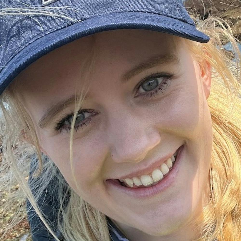 A photo of Lucy on the beach during a Shoresearch survey