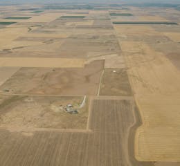 Aerial views of drought affected Colorado farm lands