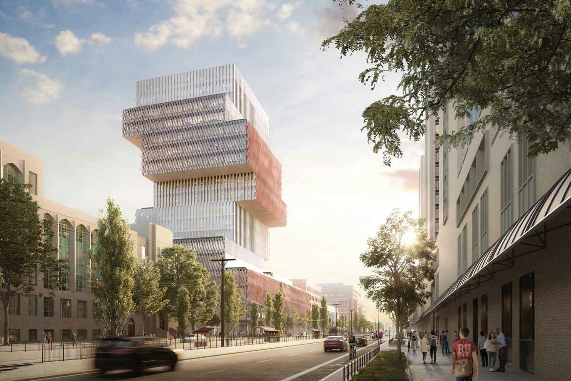 Artist rendition of the new CCDS building at Boston University