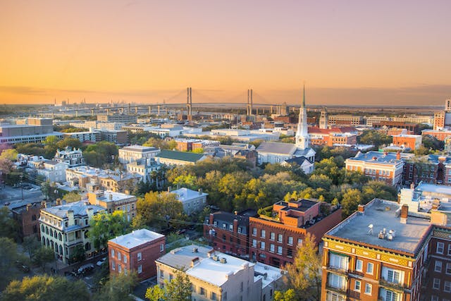 Savannah Georgia Aerial View