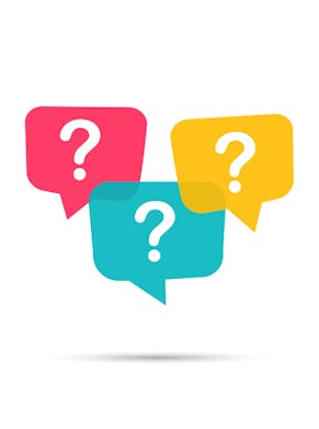 Colorful question marks