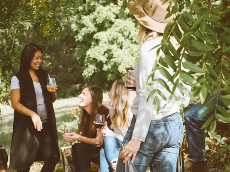 Group of people with refreshments