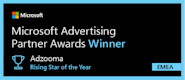 Microsoft Advertising Partner Awards Winner - Adzooma, Rising Star of the Year