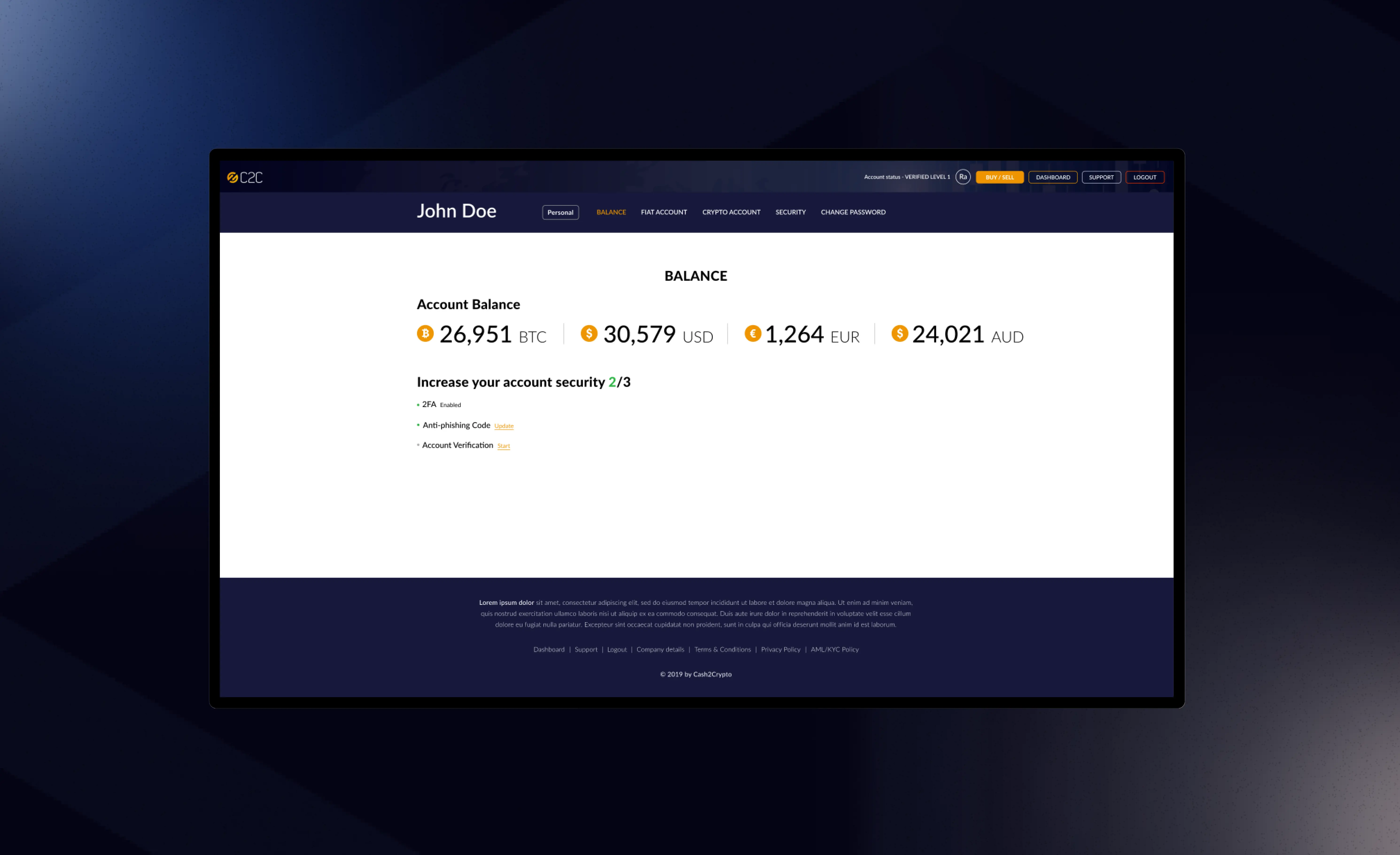 crypto exchange balance management