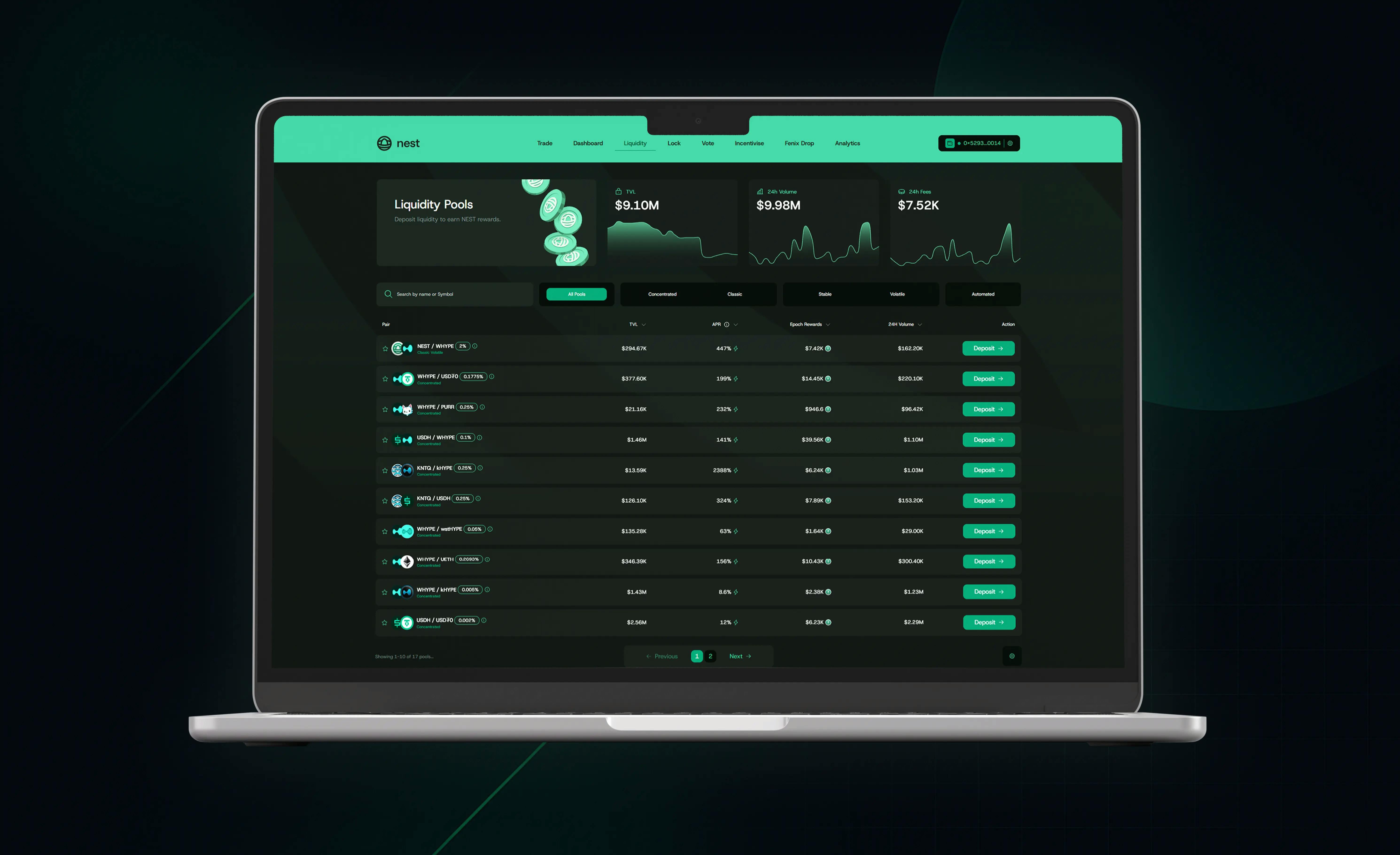 nest liquidity provision