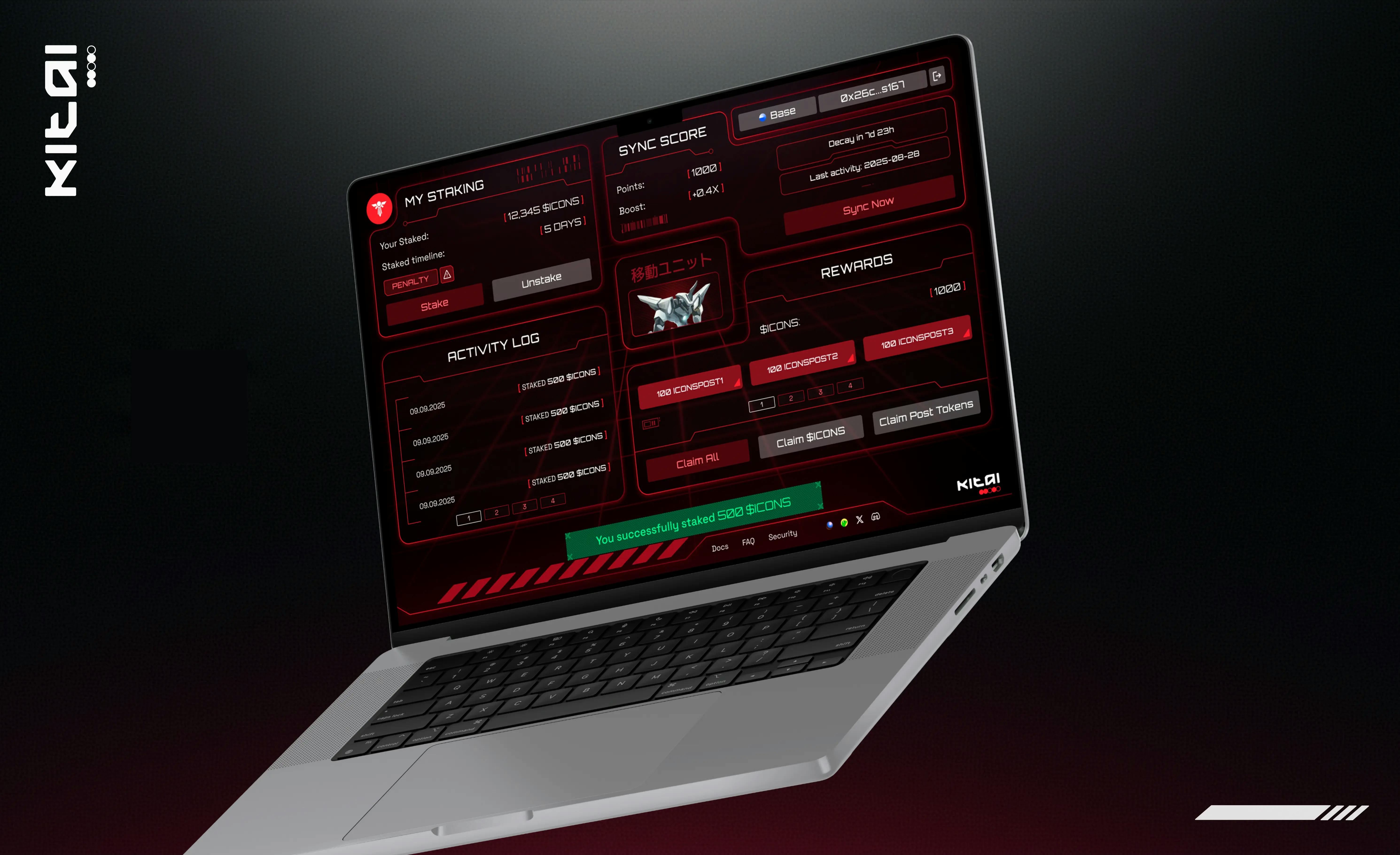 kitai icons staking points