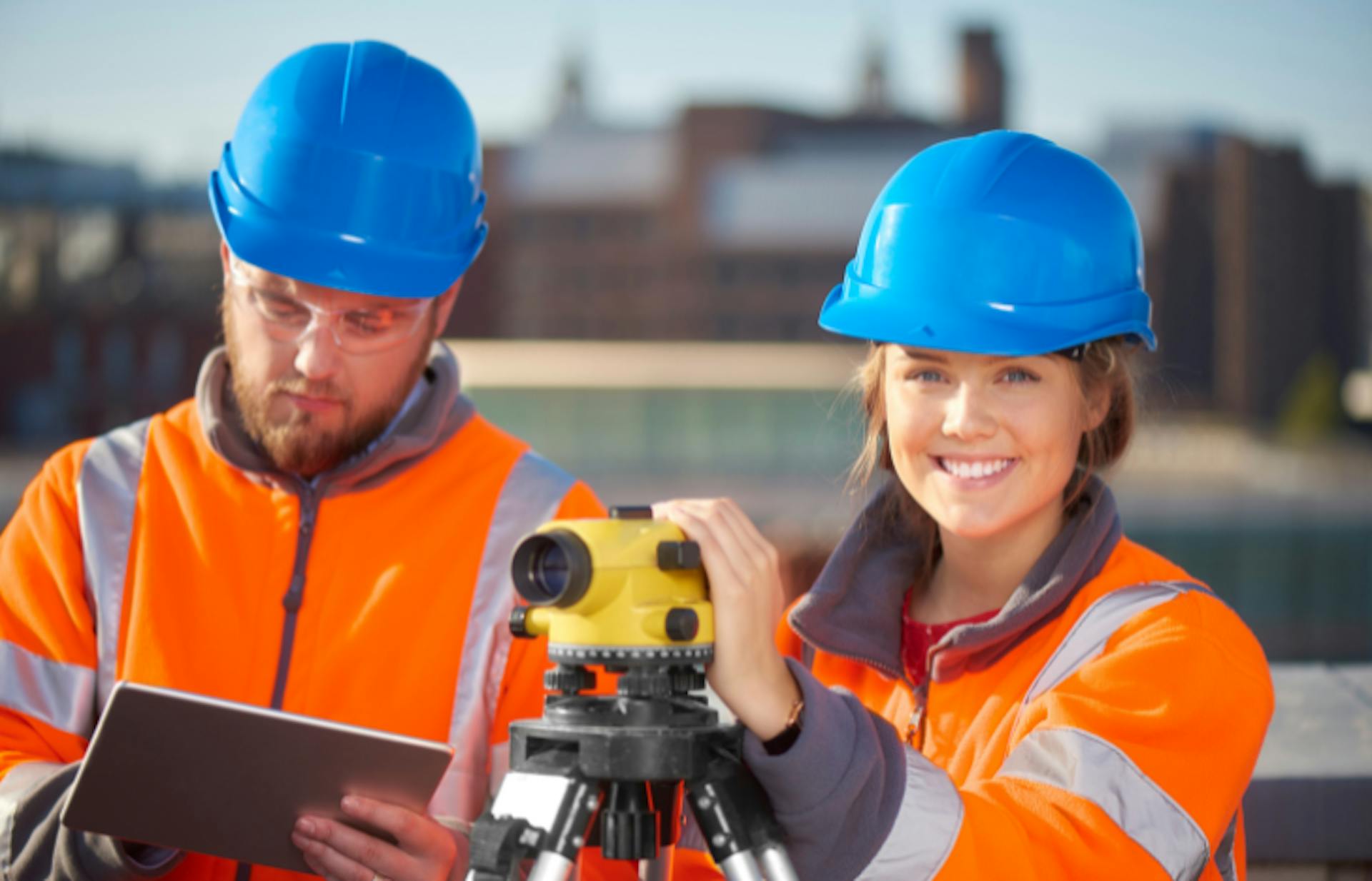 Site workers doing a survey