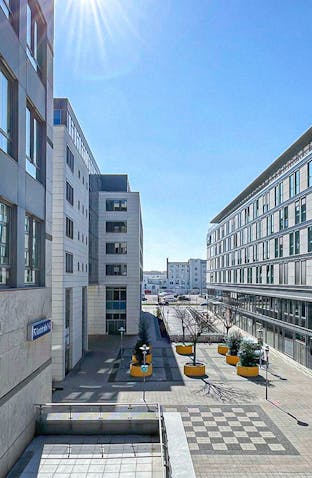 Blick in den City Carre Innenhof in Magdeburg