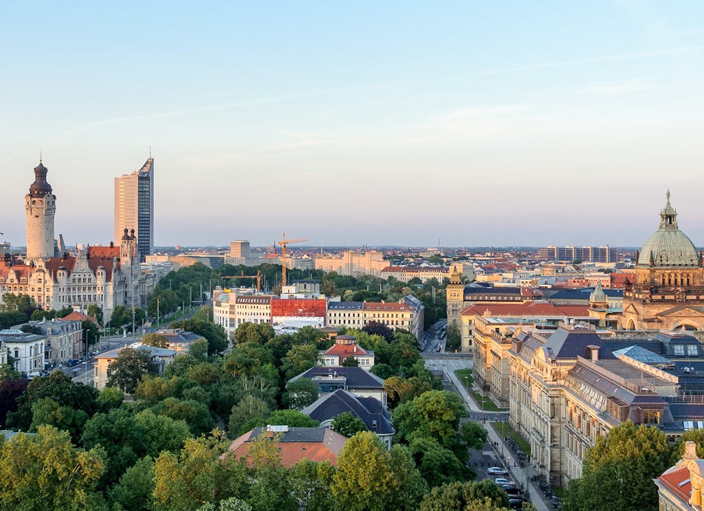 Luftaufnahme von Leipzig