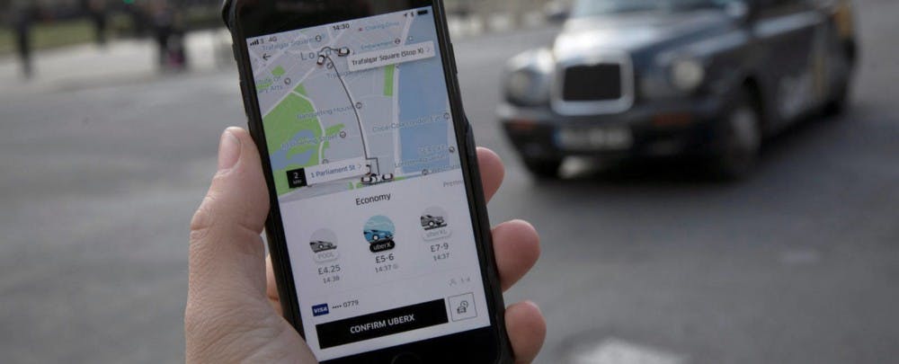 Imagen de la app de Uber
