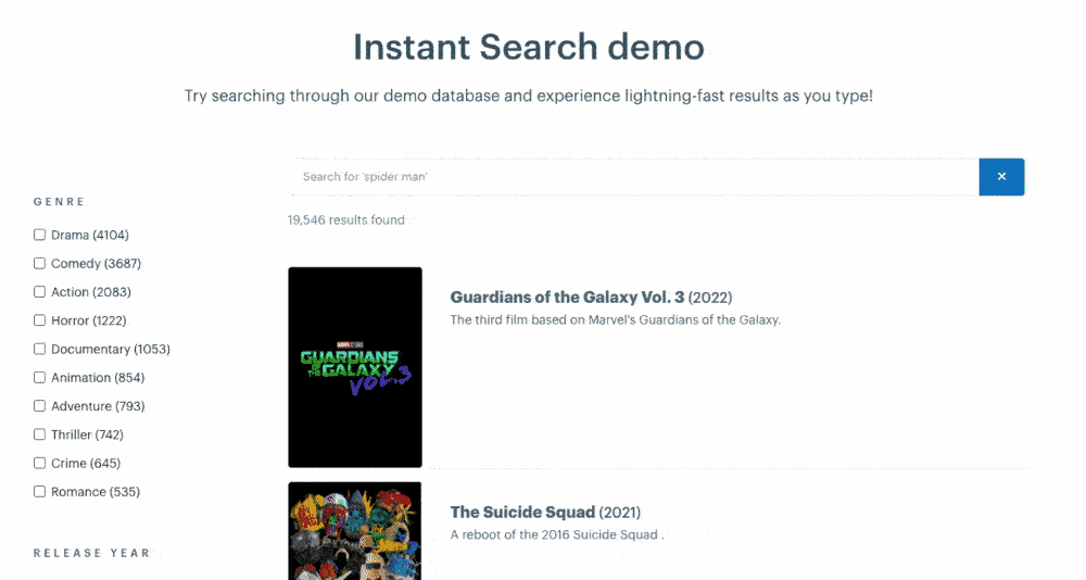 Instant Search Demo