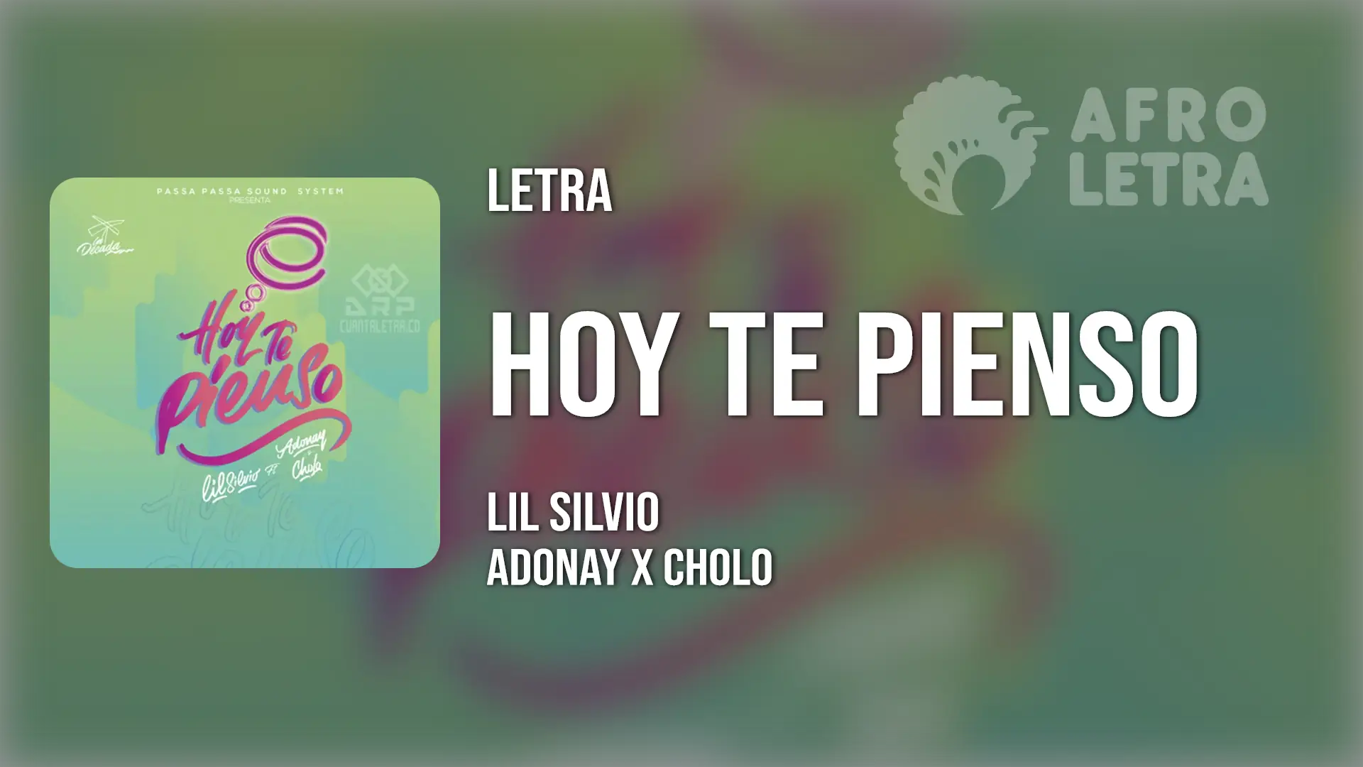 Imagen representando Hoy Te Pienso de Lil Silvio x Adonay x Cholo