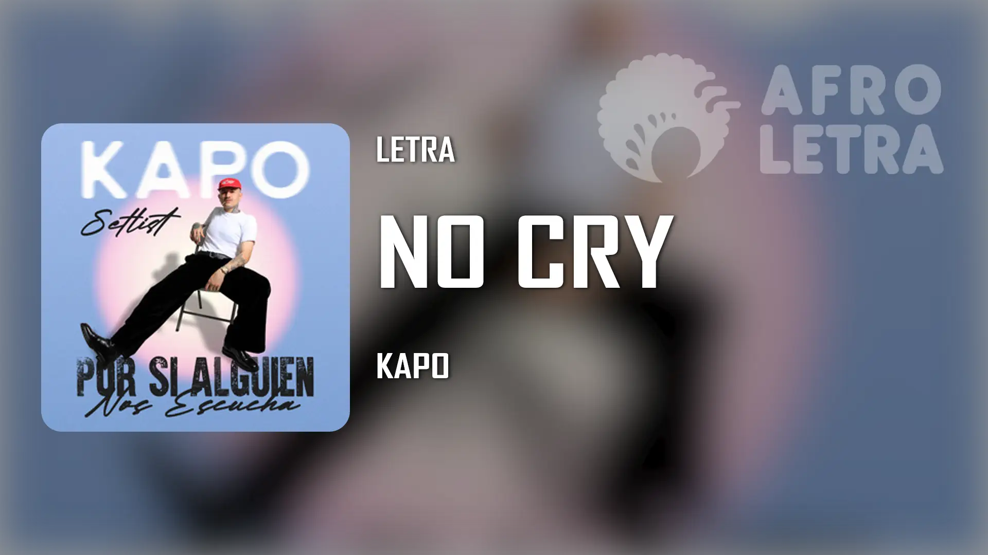 No Cry de Kapo