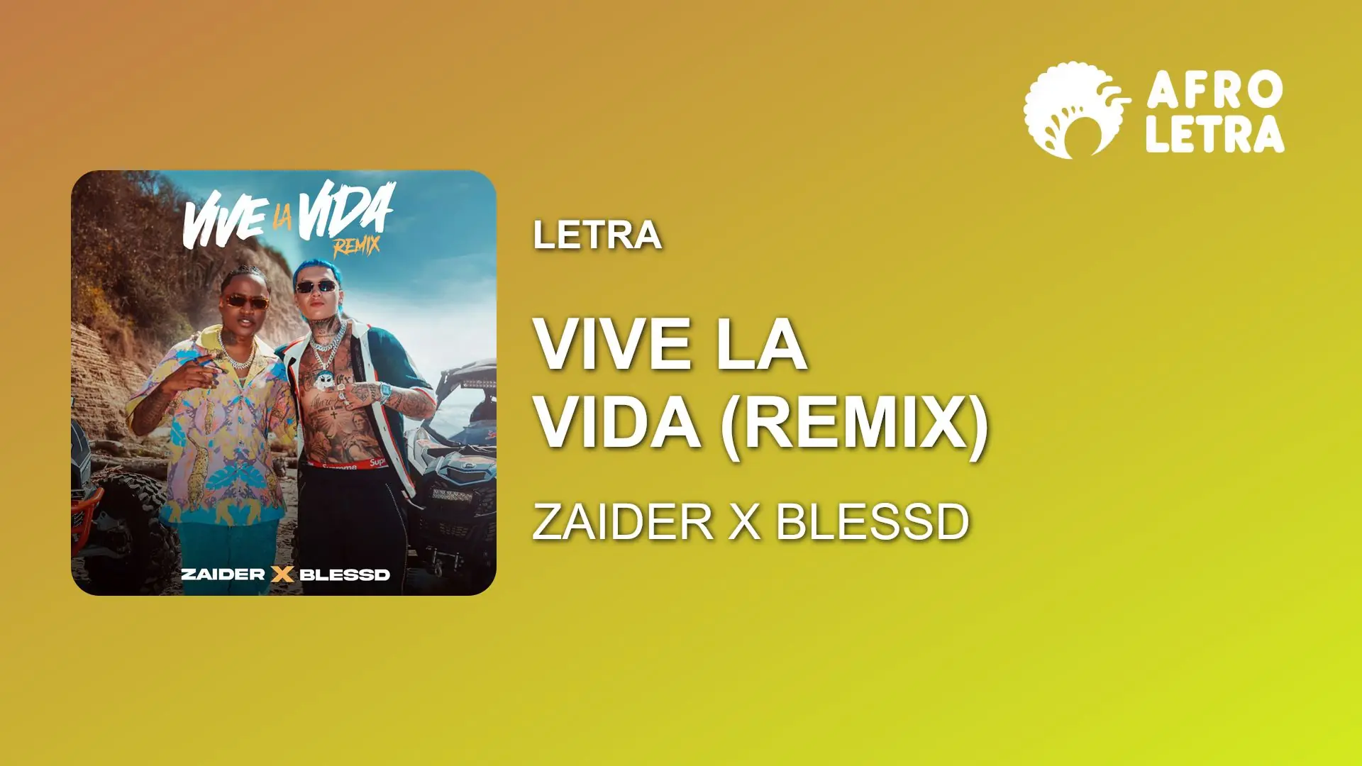 Imagen representando Vive La Vida Remix de Zaider ft Blessd
