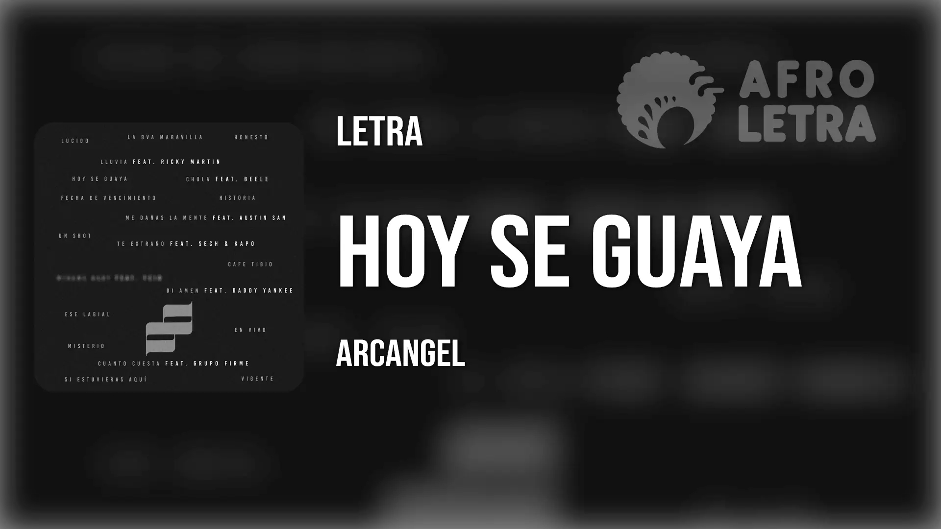 Imagen representando Hoy se Guaya de Arcángel