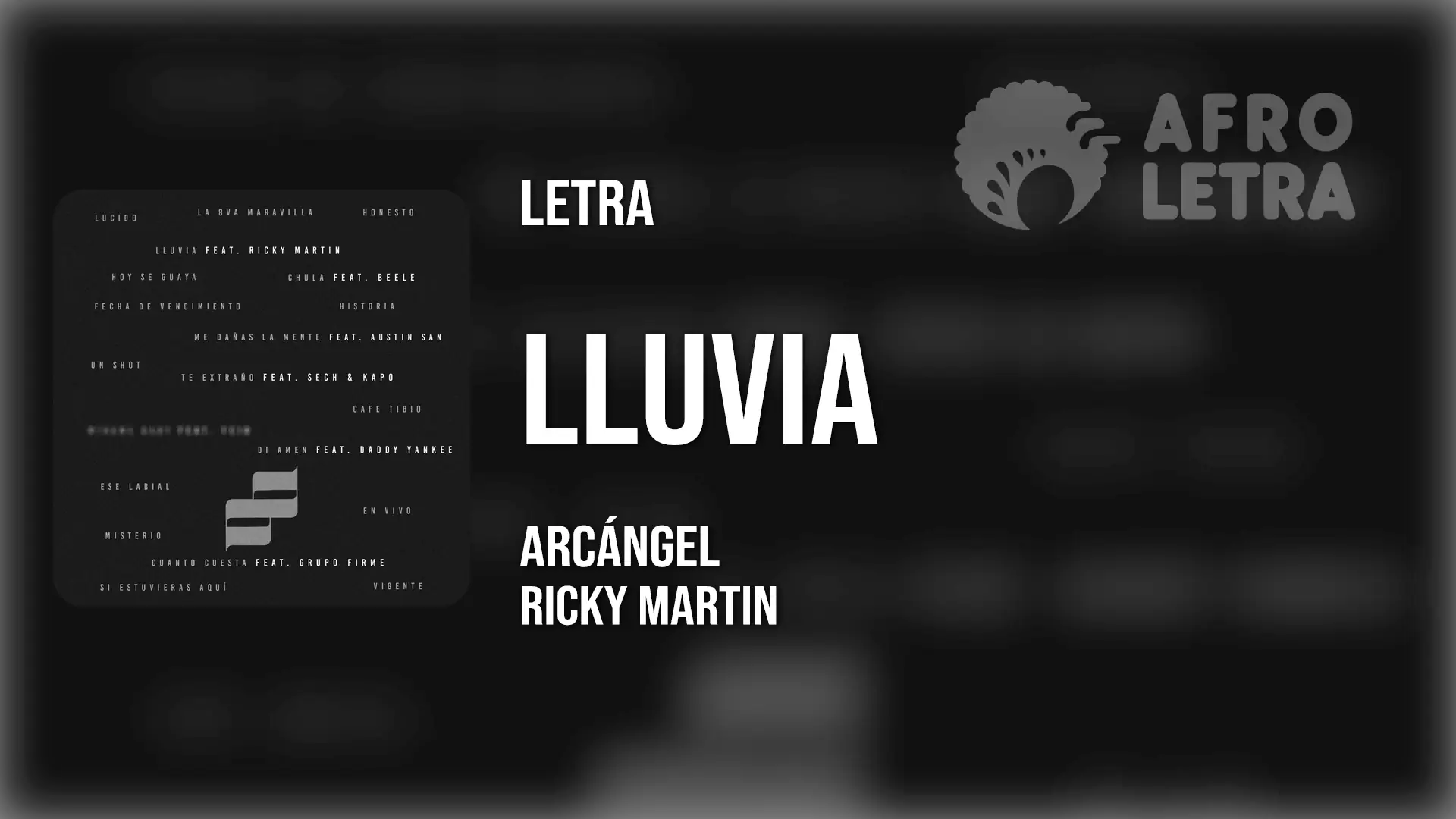 Imagen representando Lluvia de Arcángel ft Ricky Martin