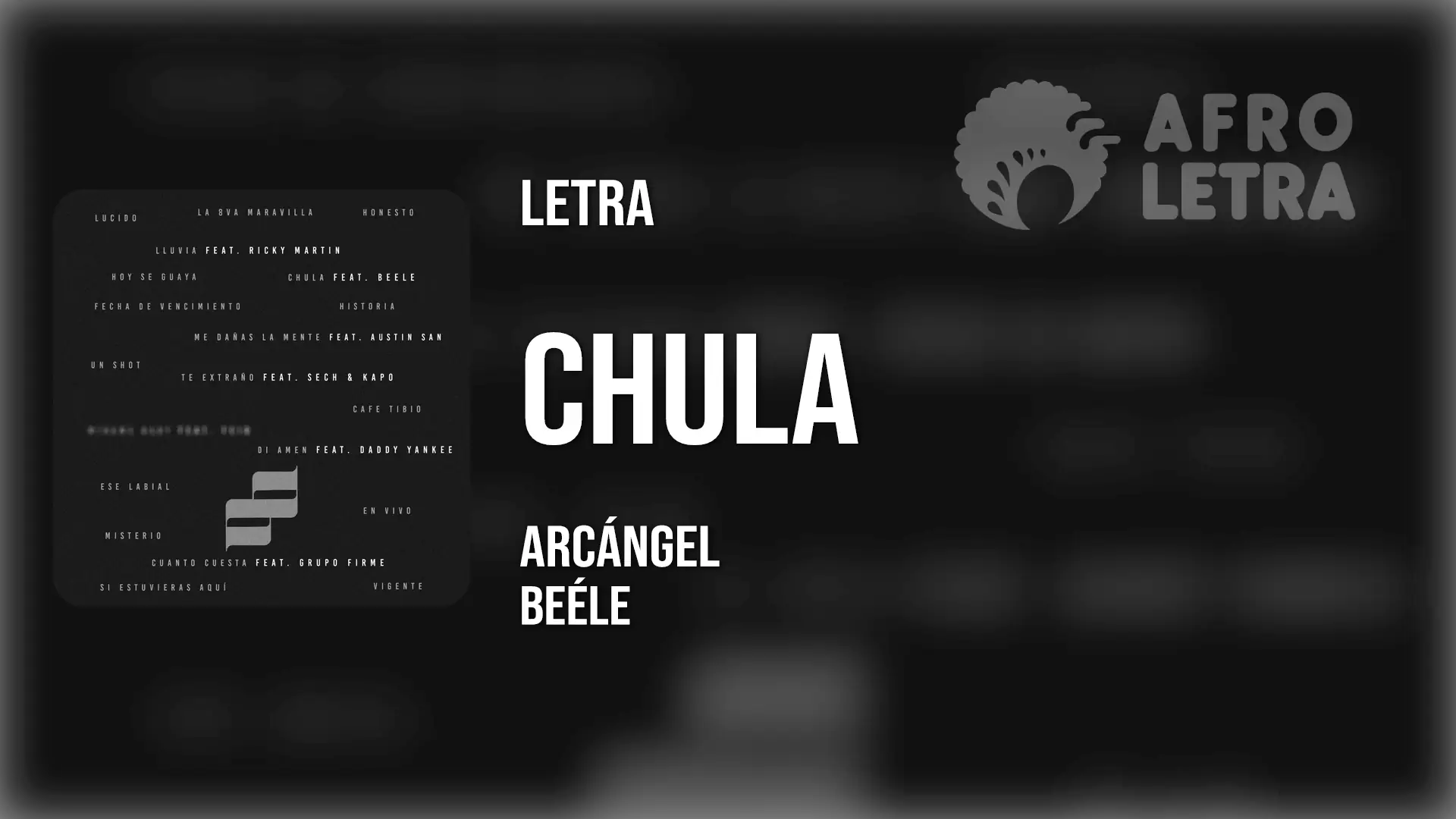 Imagen representando Chula de Arcángel ft Beéle