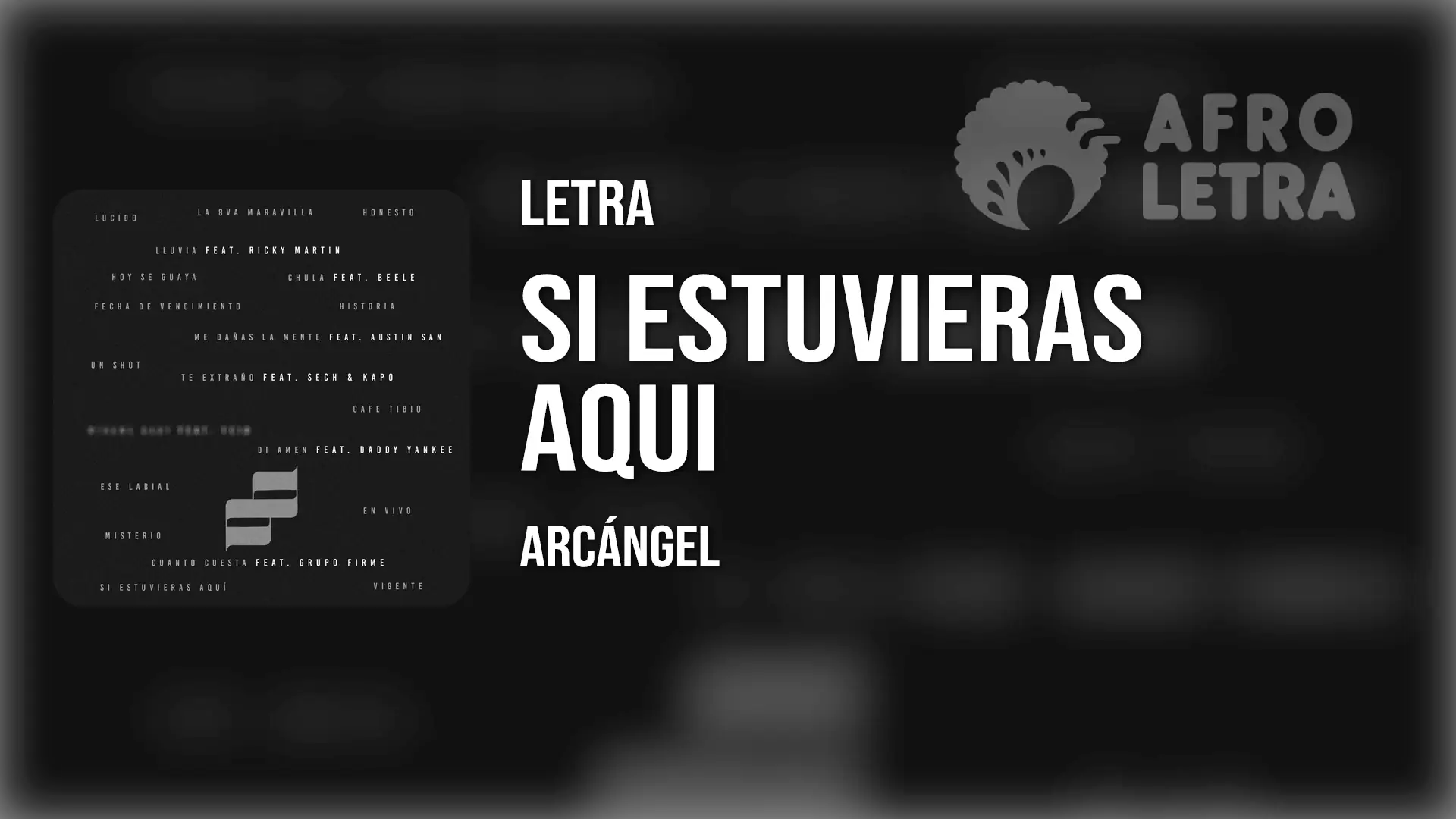 Imagen representando Si Estuvieras Aqui de Arcángel