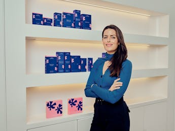 Emma Lewisham with her natural beauty products PHOTO: Mark Leedom