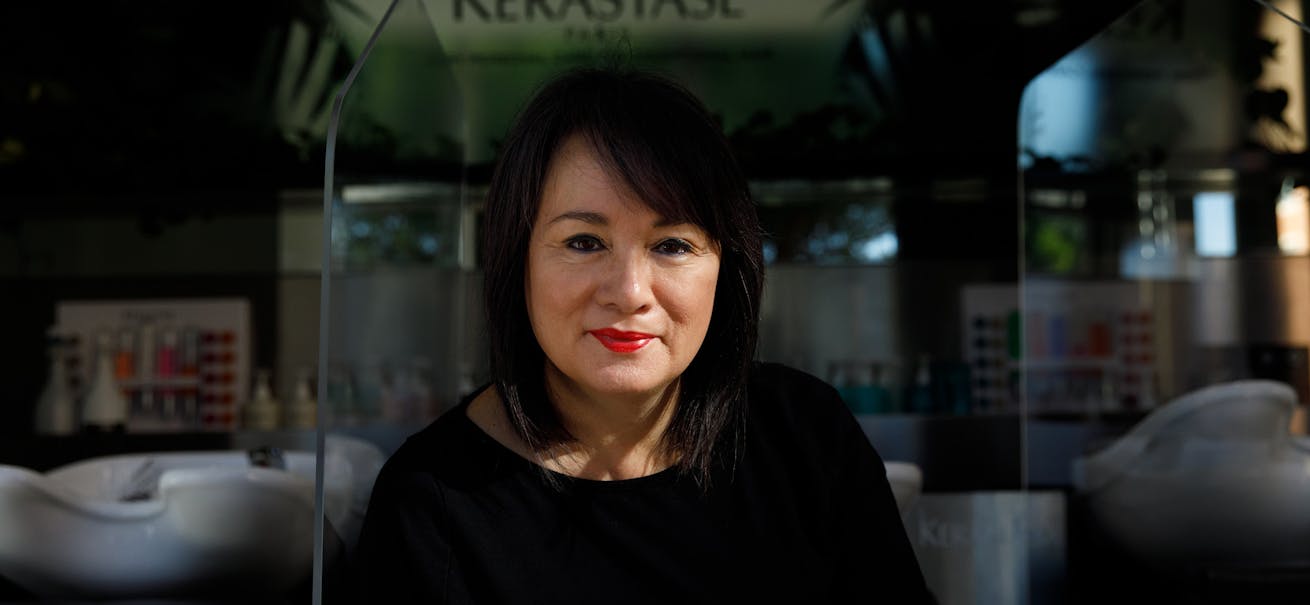 Sandy Chong of Suki Hairdressing in Newcastle PHOTO Max Mason-Hubers