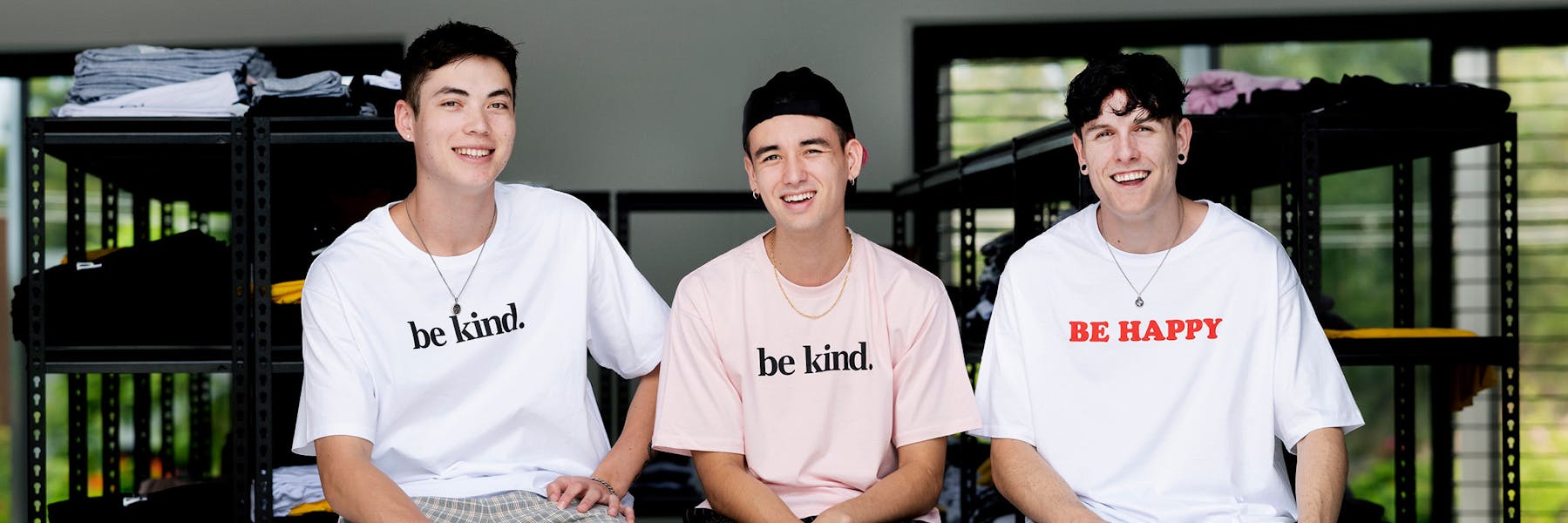 The co-founders of Brisbane clothing brand Selfawear