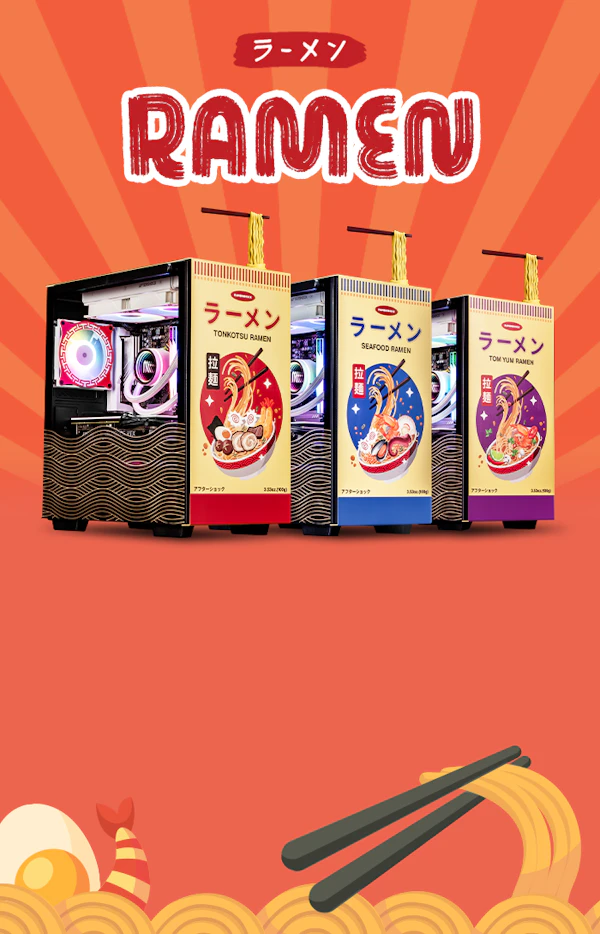 Ramen Card (Tonkotsu Ramen, Seafood Ramen, Tom Yum Ramen)