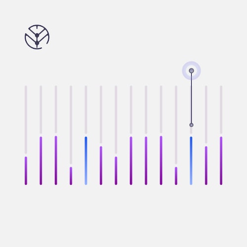 Abstract purple graph