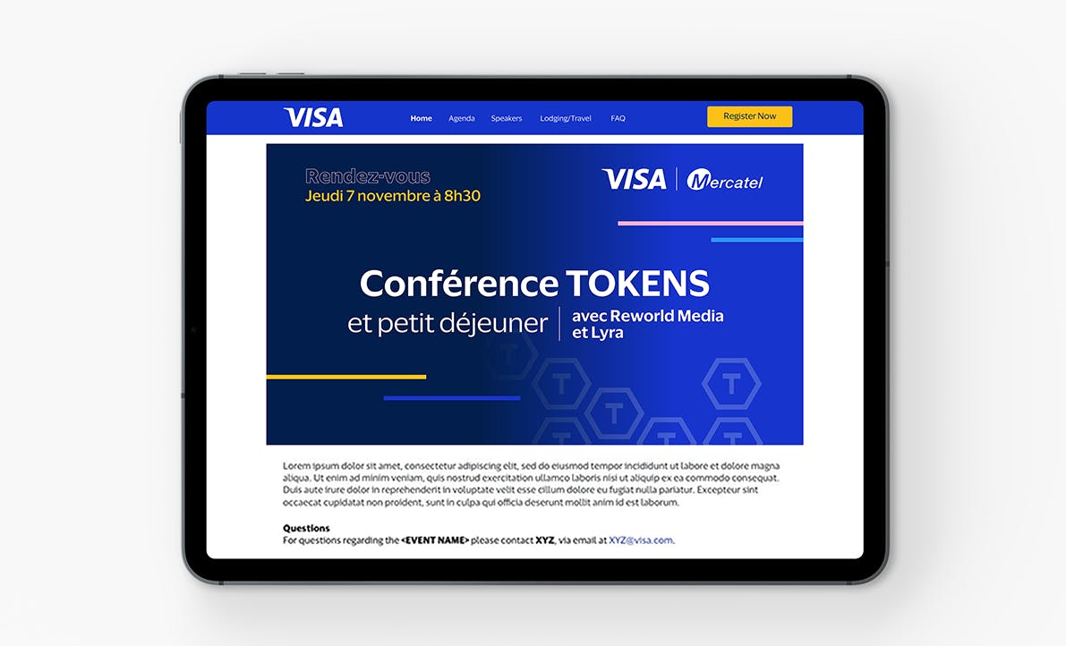 Landing page conférence