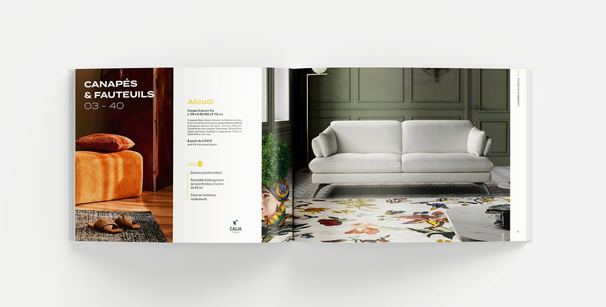 Double page catalogue Géant du meuble