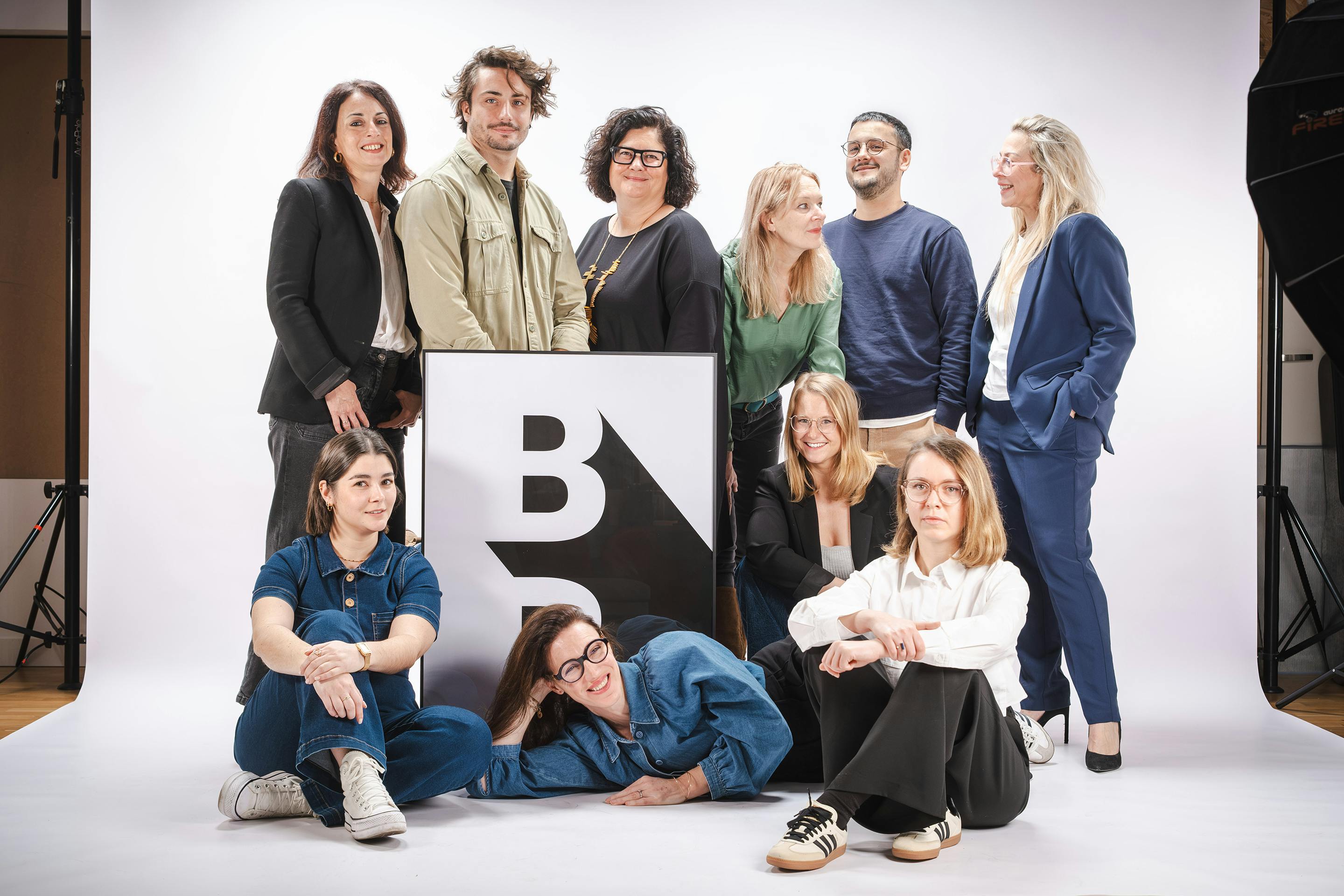 Photo de l'équipe Aire autour des lettres BB