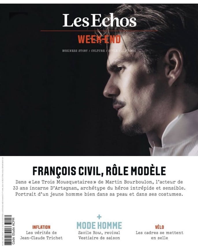 François Civil en couverture de Les Echos