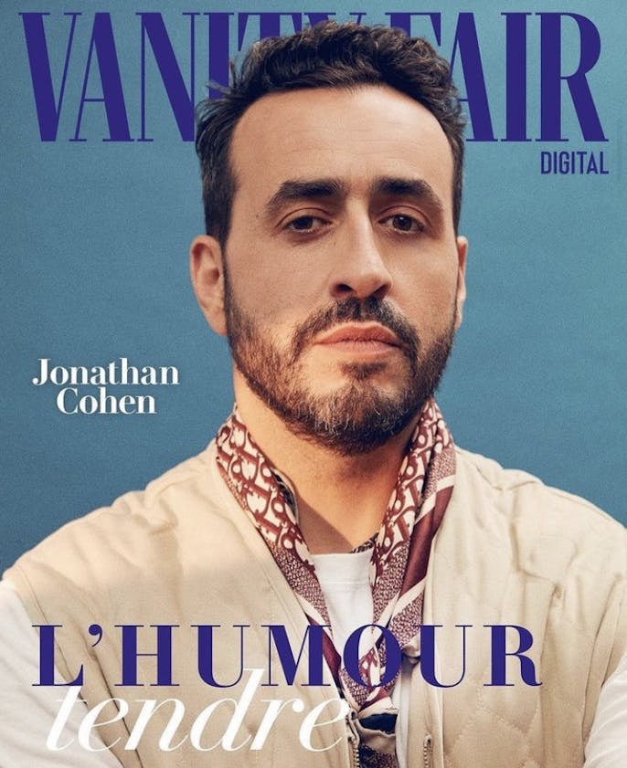 Jonathan Cohen en couverture de Vanity Fair