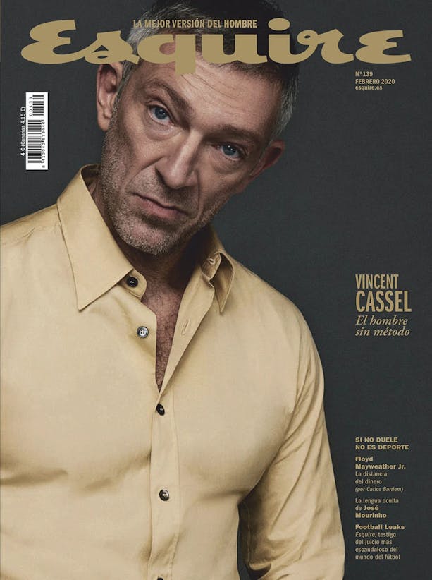 Vincent Cassel en couverture de Esquire