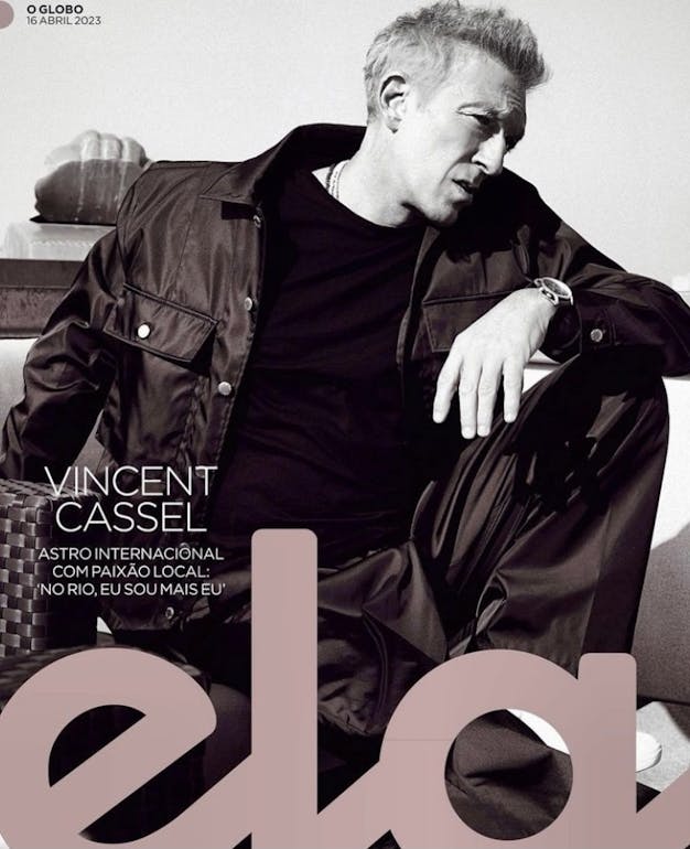 Vincent Cassel en couverture de O Globo, Avril 2023