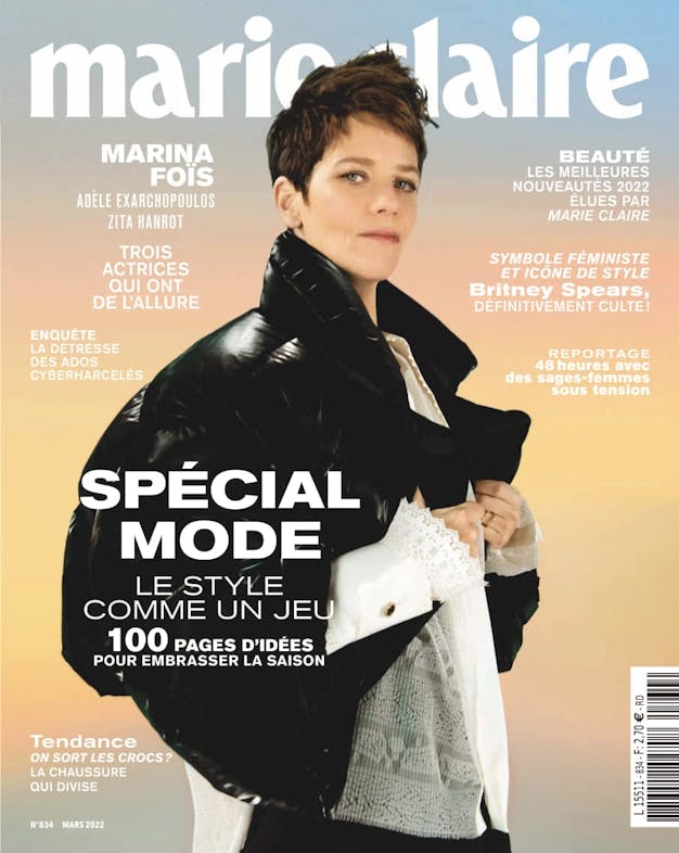 Marina Fois en couverture de Marie Claire