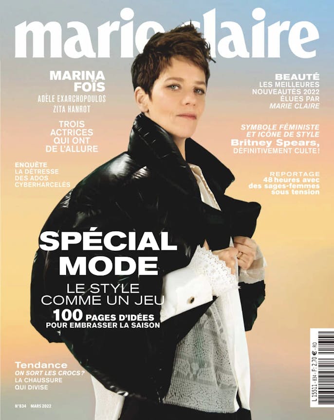 Marina Fois en couverture de Marie Claire