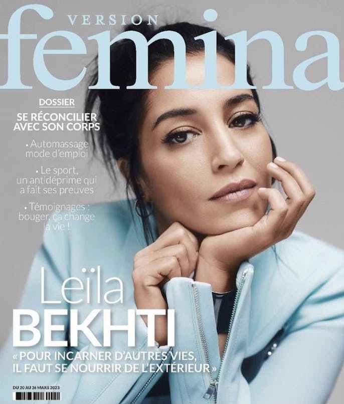 Leïla Bekhti en couverture de Version Femina, Mars 2022