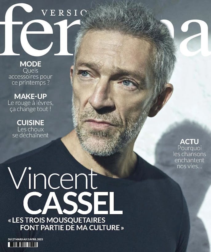 Vincent Cassel en couverture de ferranda