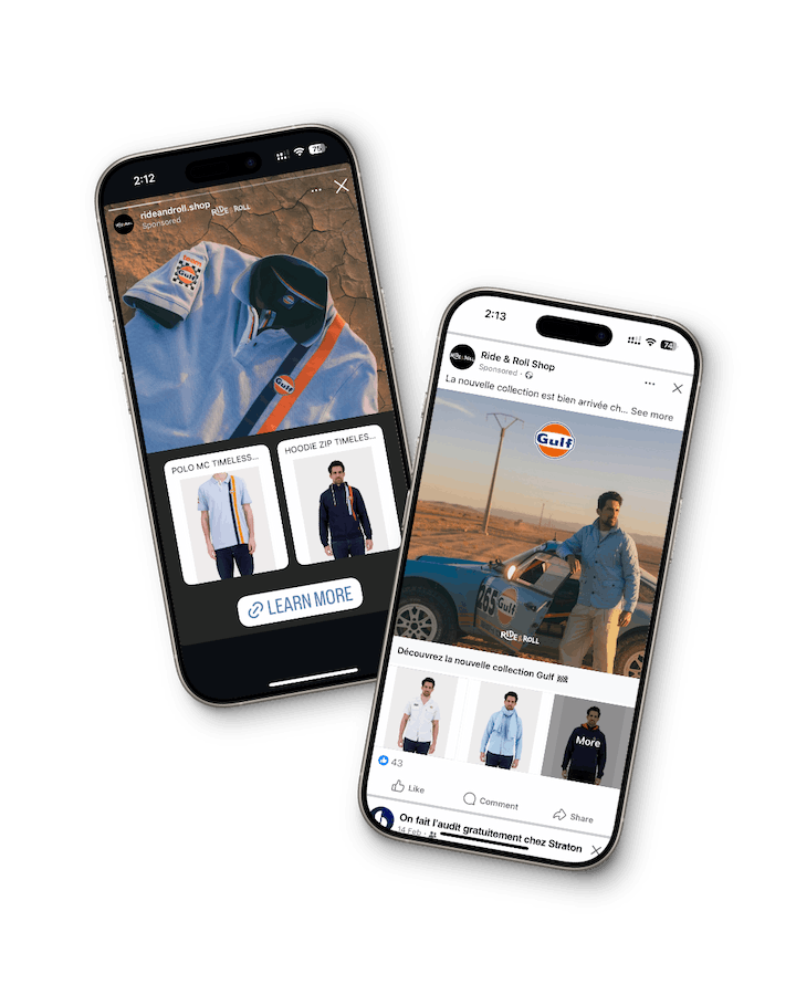 Publicité en ligne - Ride and Roll - Agence Straton