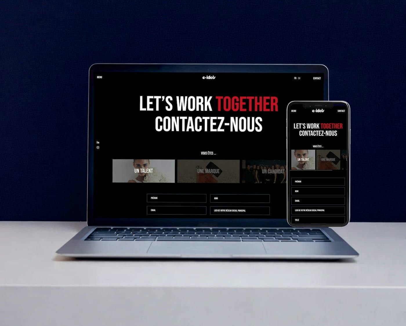 Formulaire de contact - E-Idols