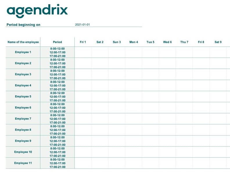 Excel Vacation Schedule Template