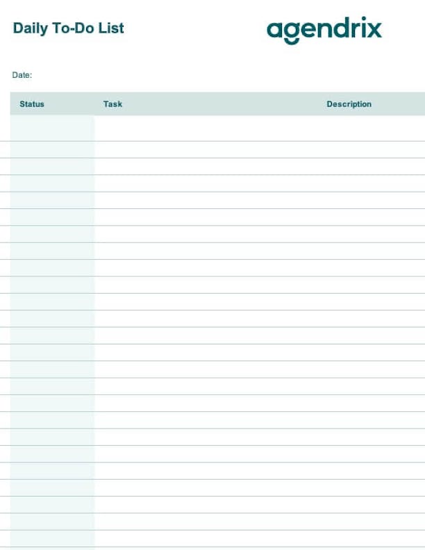 To-do list template