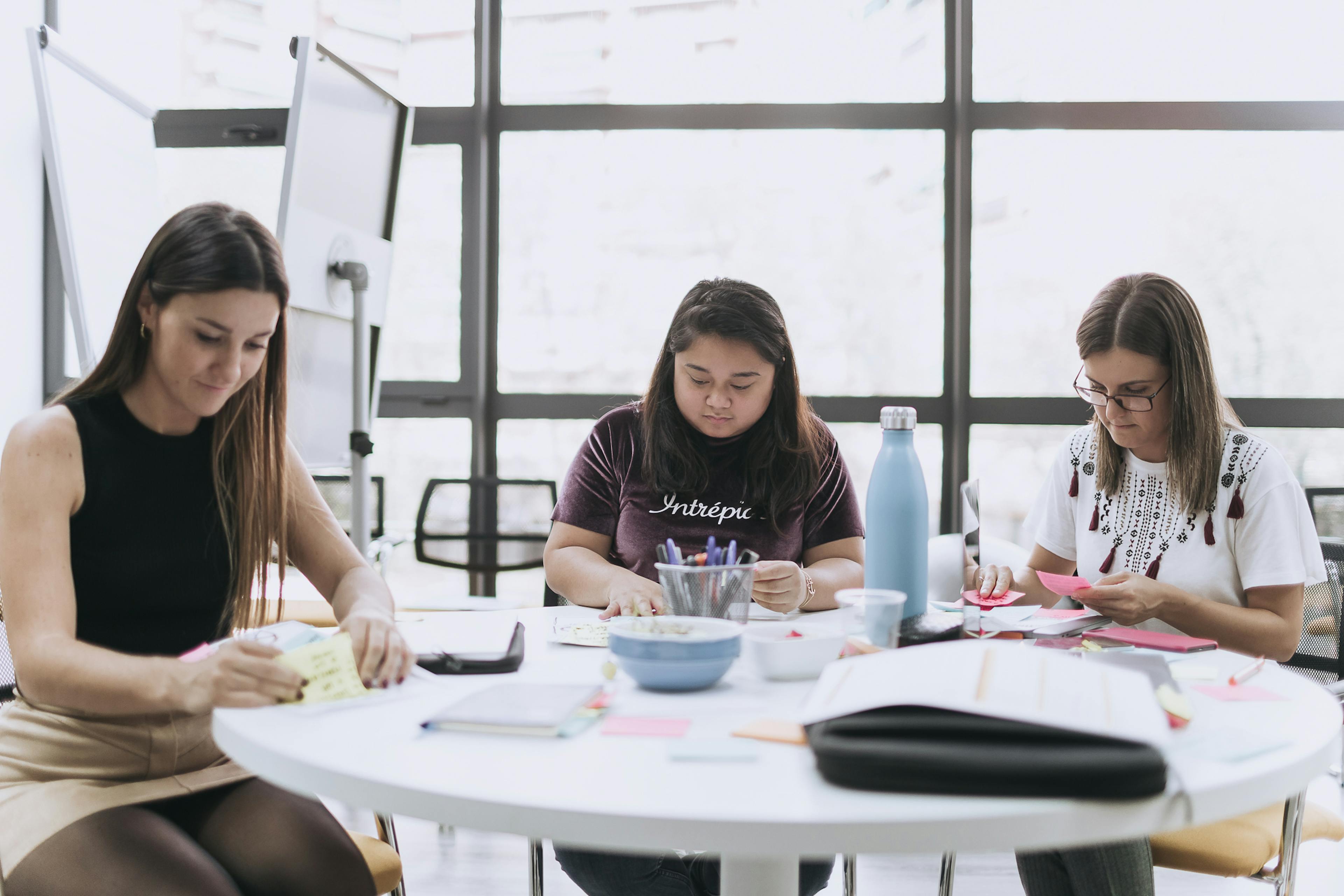 work colleagues focus on tasks
