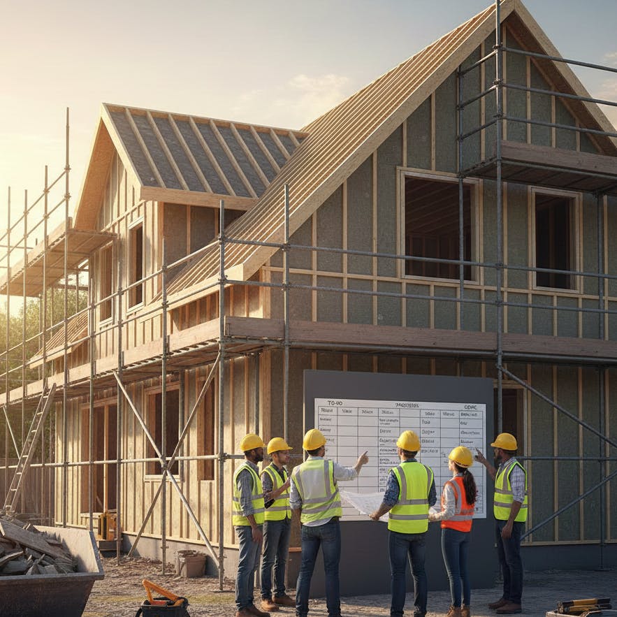 renovación de casa usando un board de kanban